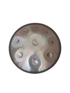 Handpan artesanal 47 cm color metálico escala Mi Romanian Hijaz