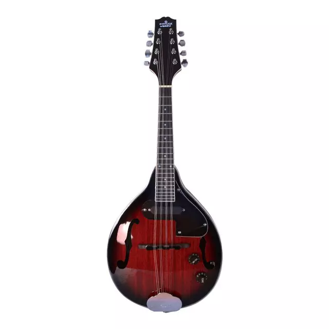 Mandolina electroacústica Etinger cherry 8 cuerdas con funda