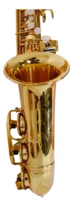 Saxofón alto dorado Etinger SA-50 con estuche rígido