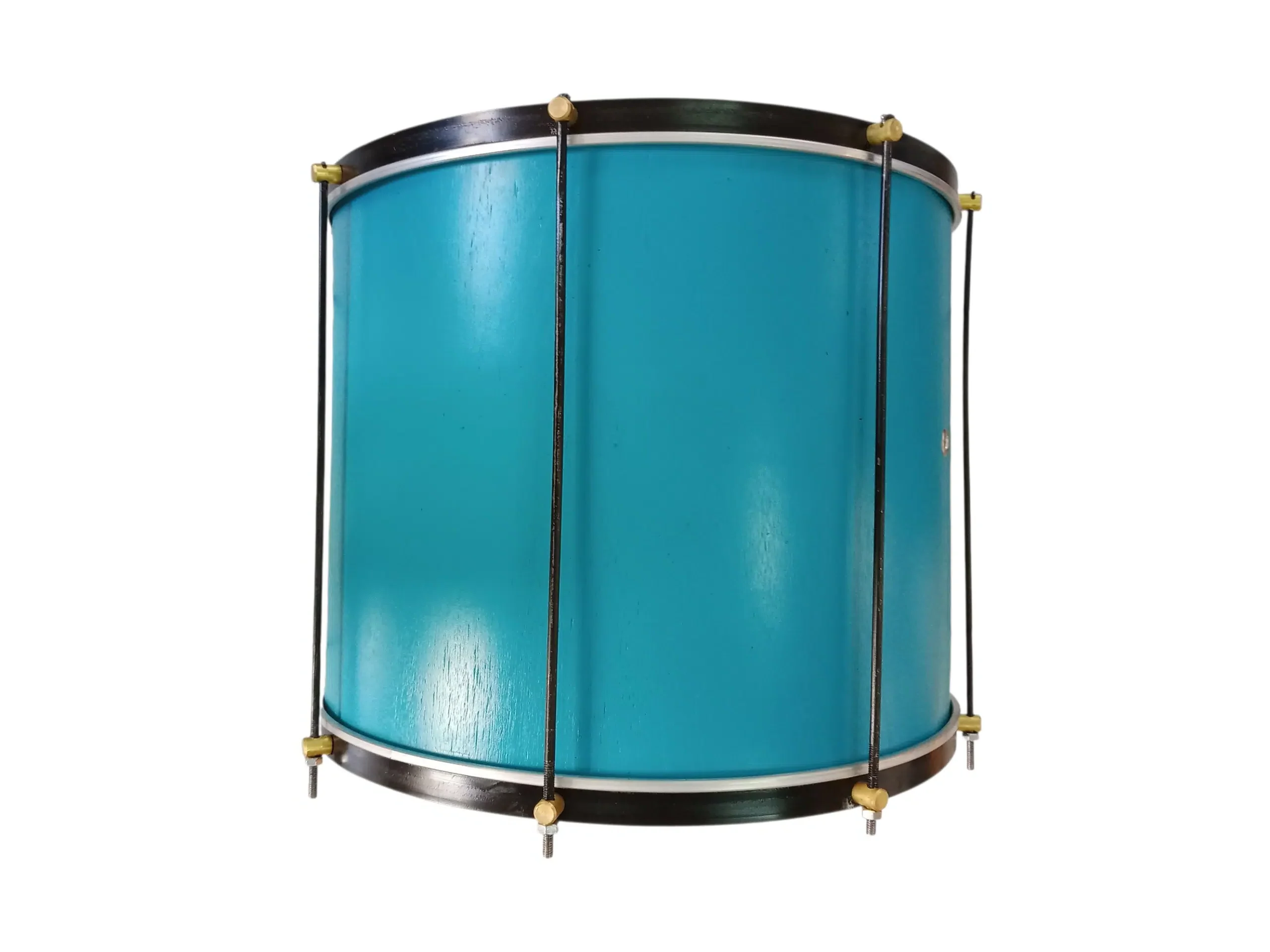 Surdo de madera 18 pulgadas color turquesa con 8 tensores