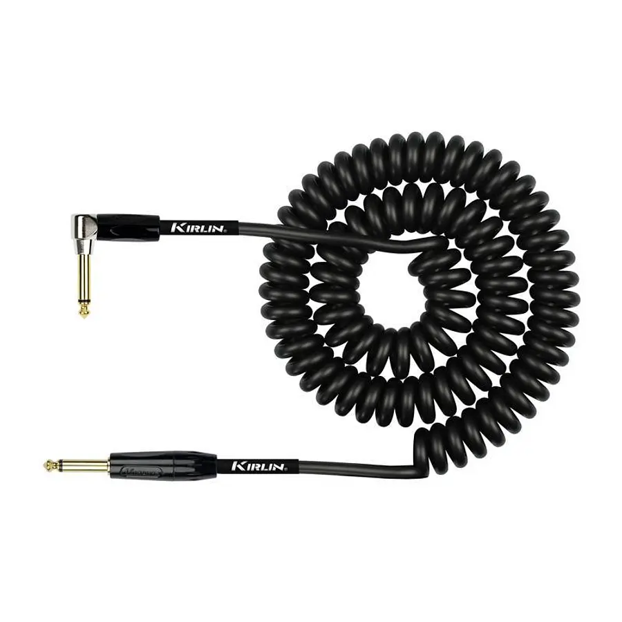 Cable de instrumento Kirlin Premium Coil 10m 1/4 mono recto a angulo