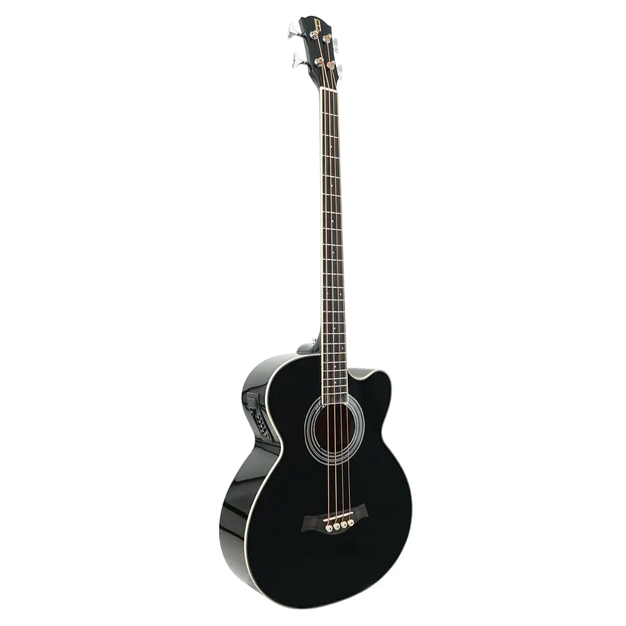 Bajo electroacústico Bilbao BIL-434-EQ BK, tapa de pícea y fondo de sapeli