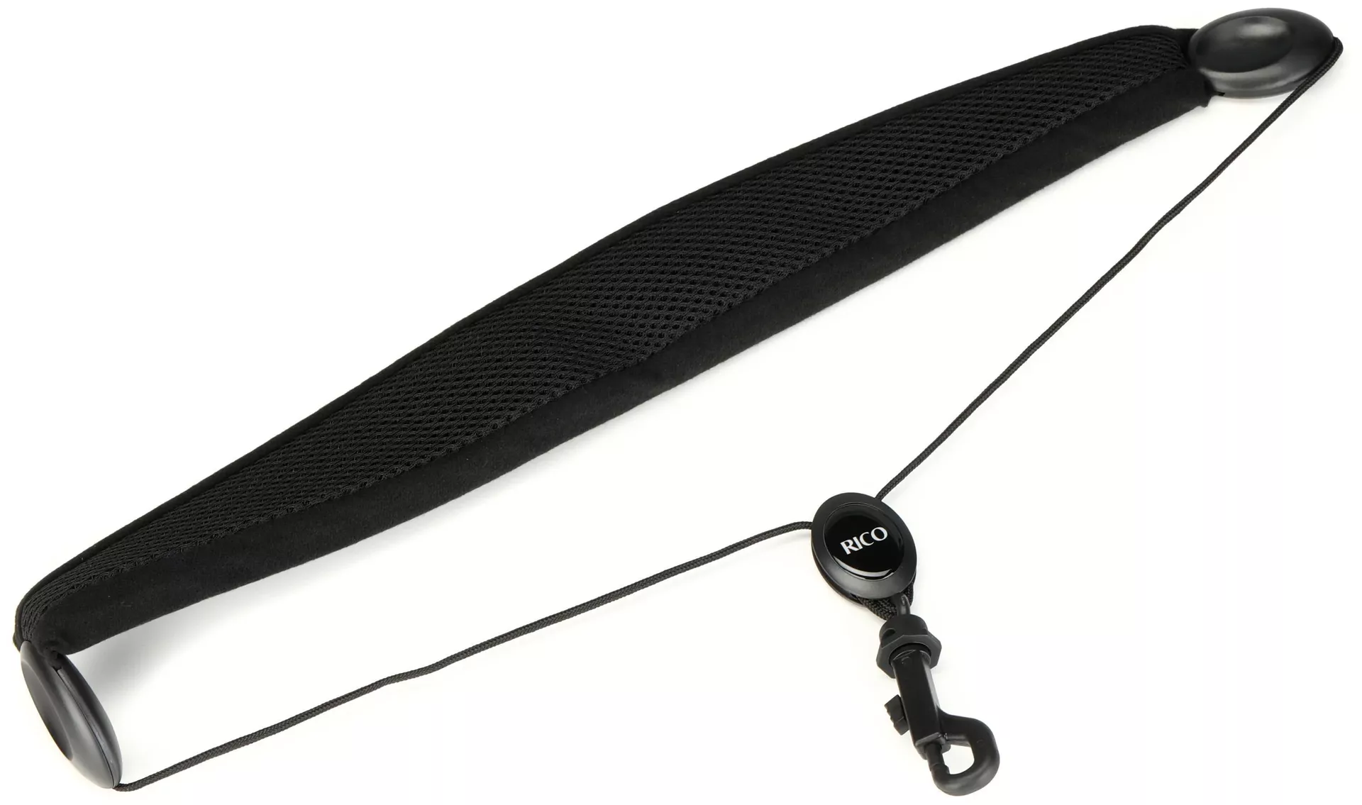 Correa acolchada rico daddario sja18 para saxo soprano y alto mosquetón plástico negra