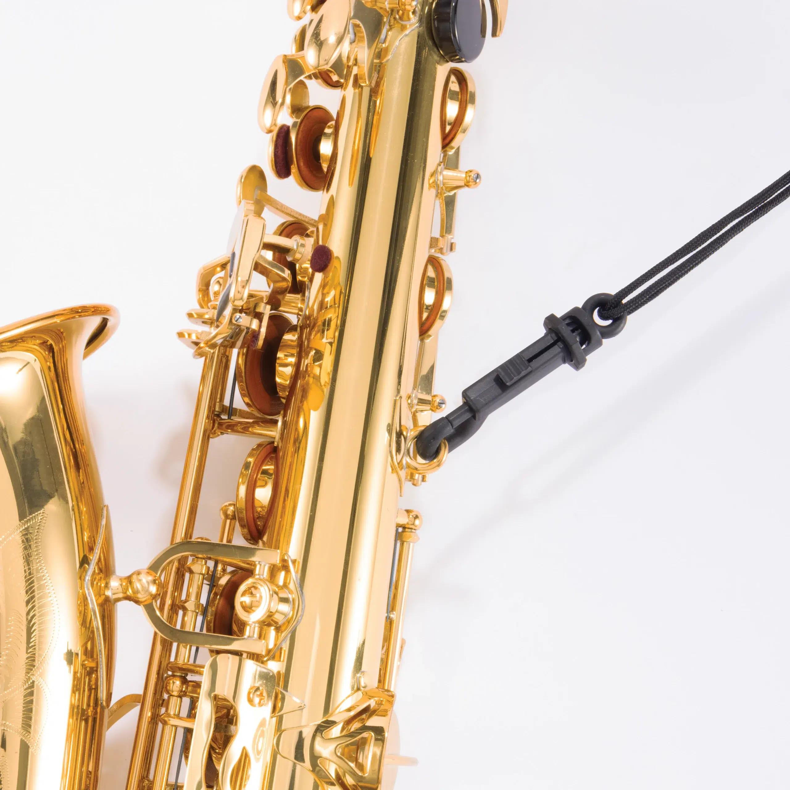 Correa acolchada rico daddario sja18 para saxo soprano y alto mosquetón plástico negra