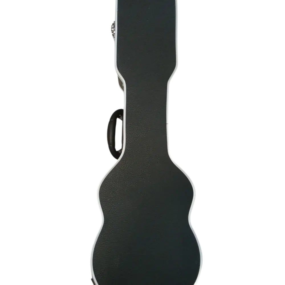 Estuche rígido case para charango con interior felpa roja y bordes de aluminio