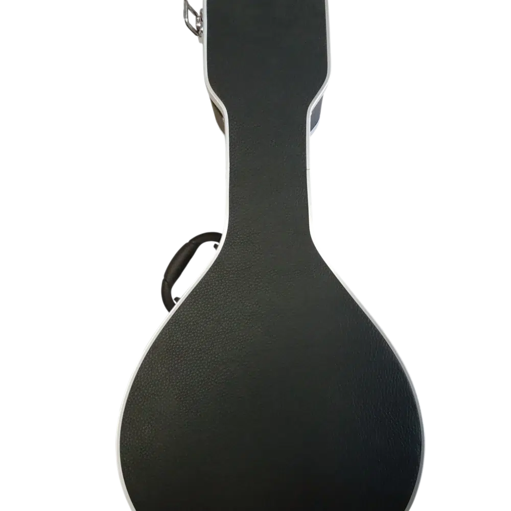 Estuche / Case rígido para mandolina con bordes de aluminio e interior felpa roja