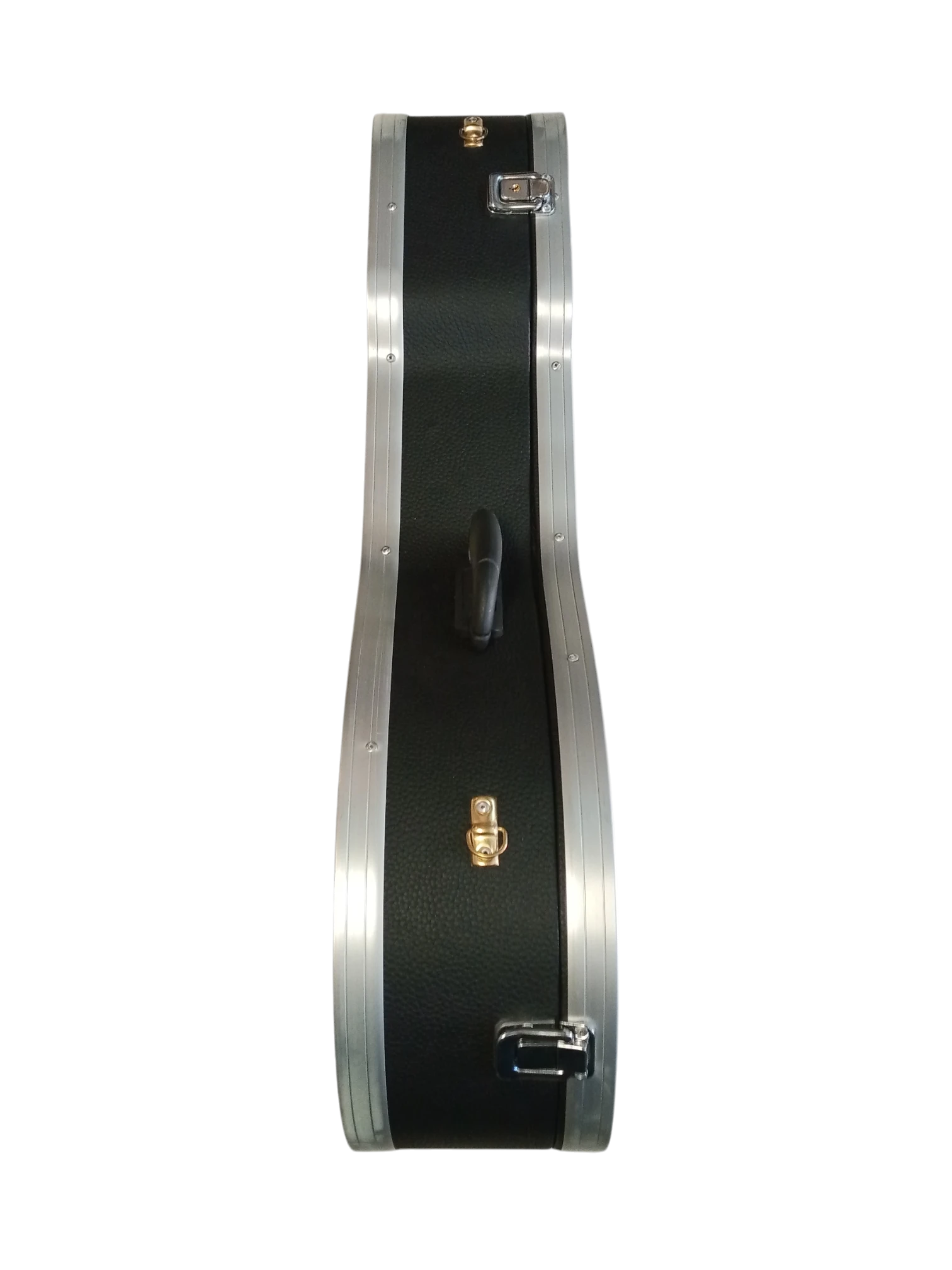 Estuche / Case rígido para mandolina con bordes de aluminio e interior felpa roja