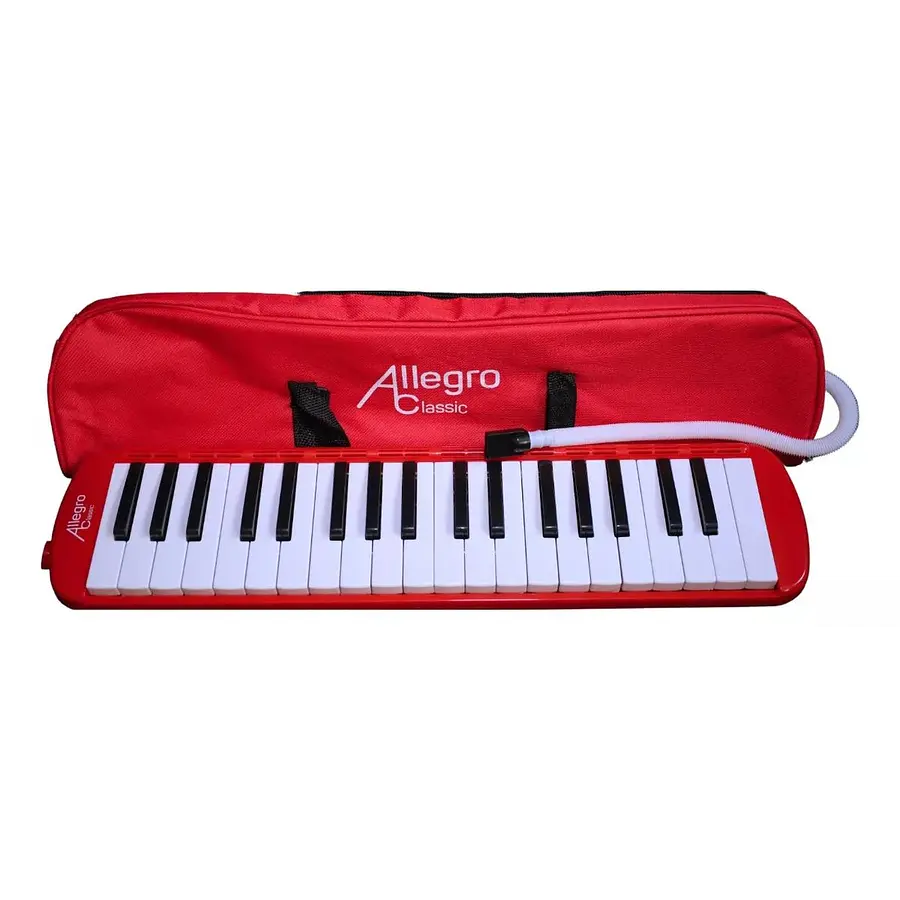 Melódica Allegro roja 32 notas Allsh32-Rd con 2 boquillas y funda de tela