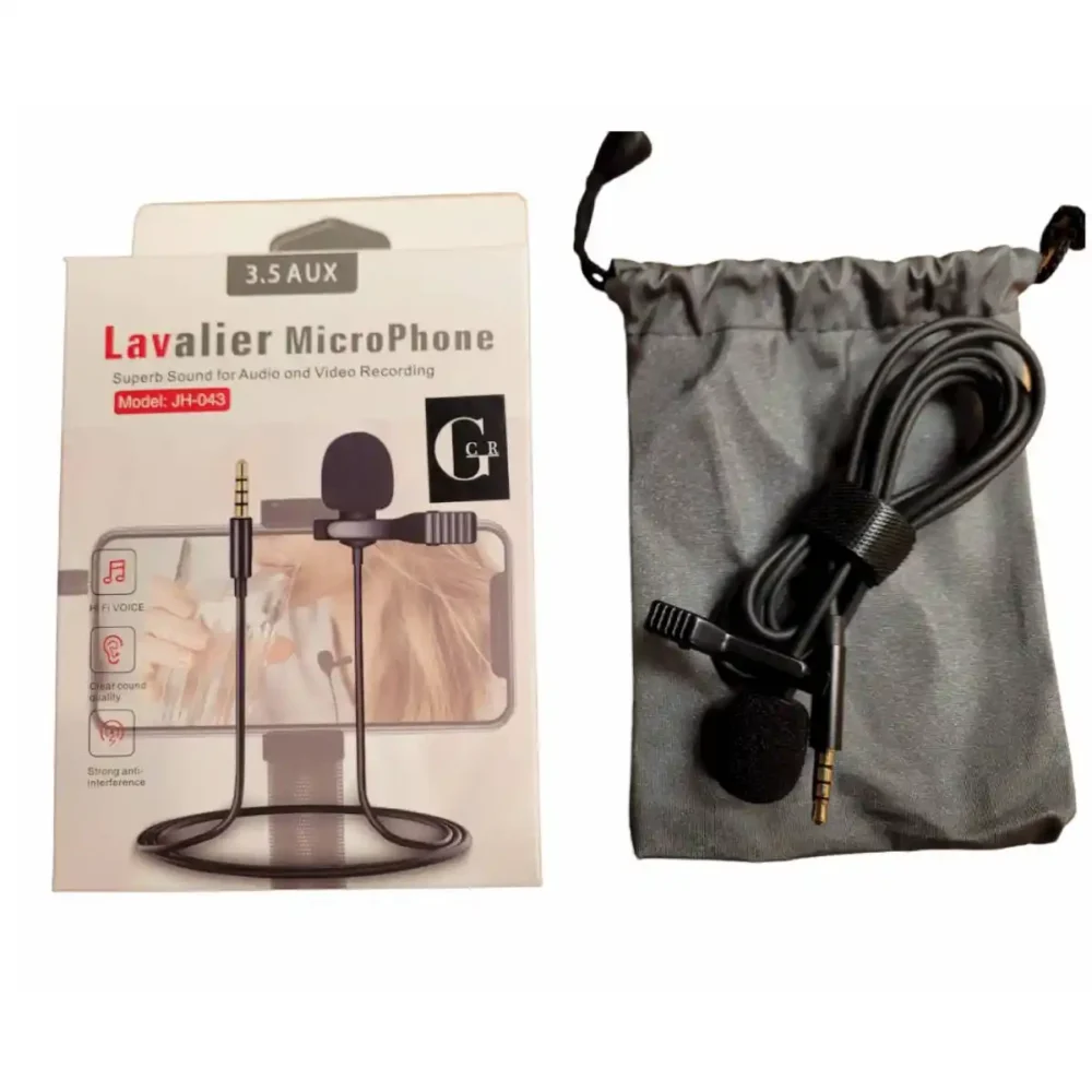 Micrófono lavalier para Android MICROF A con clip y antipop – económico