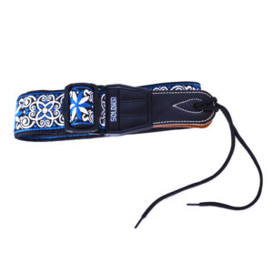 correa guitarra hq jacquard azul algodon