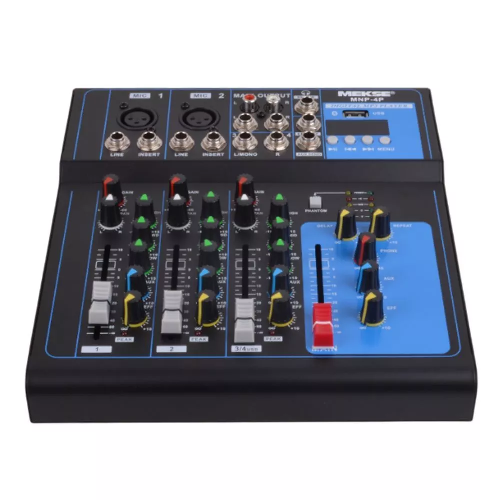 mixer Mekse MNP-4P 4 canales bluetooth usb