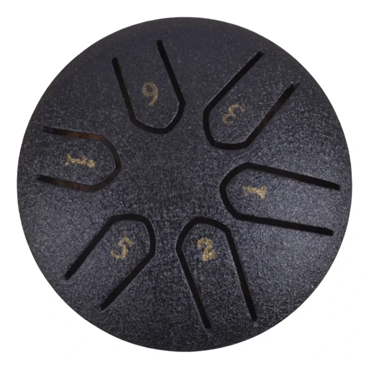 steel tongue drum rmx 3 pulgadas 6 tonos negro