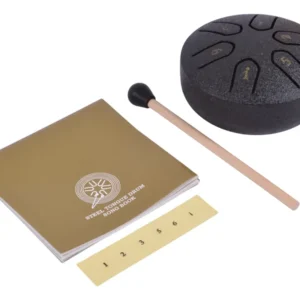 steel tongue drum rmx 3 pulgadas 6 tonos negro