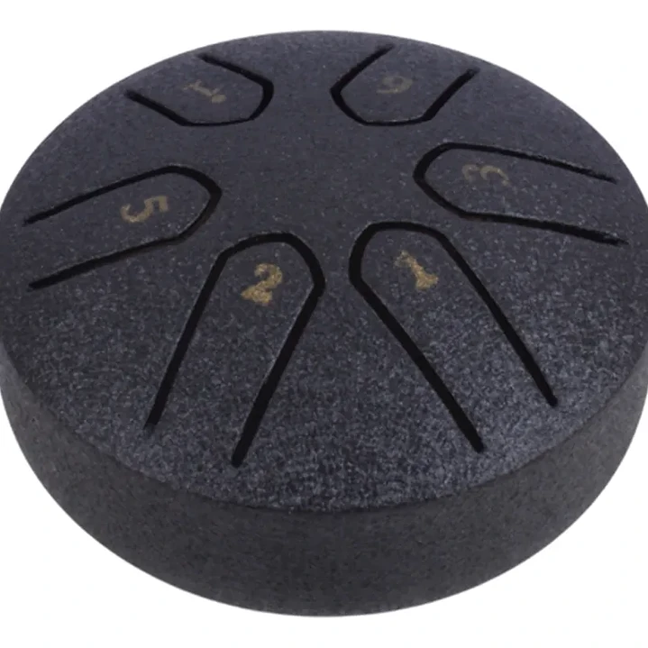 steel tongue drum rmx 3 pulgadas 6 tonos negro