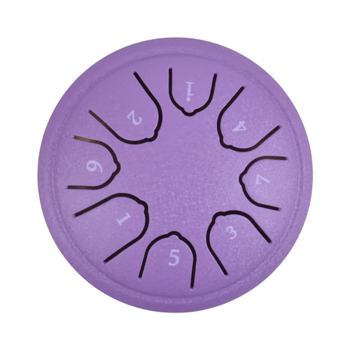 steel tongue drum rmx 4.5 pulgadas 8 tonos lila