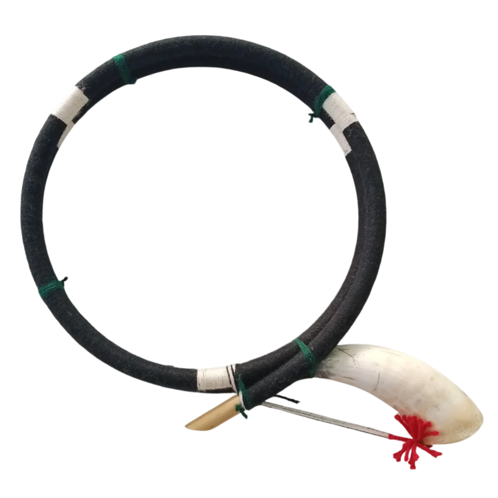 trutruka mapuche espiral artesanal 14 pulgadas