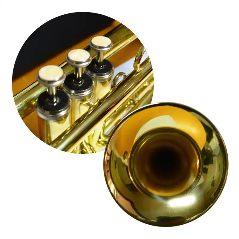 Trompeta dorada Bellagio TRO-82 en Bb con case e ideal para estudio musical