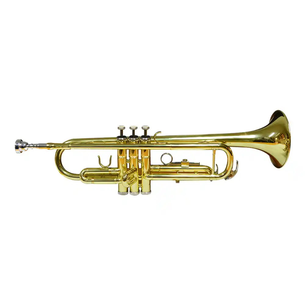Trompeta dorada Bellagio TRO-82 en Bb con case e ideal para estudio musical