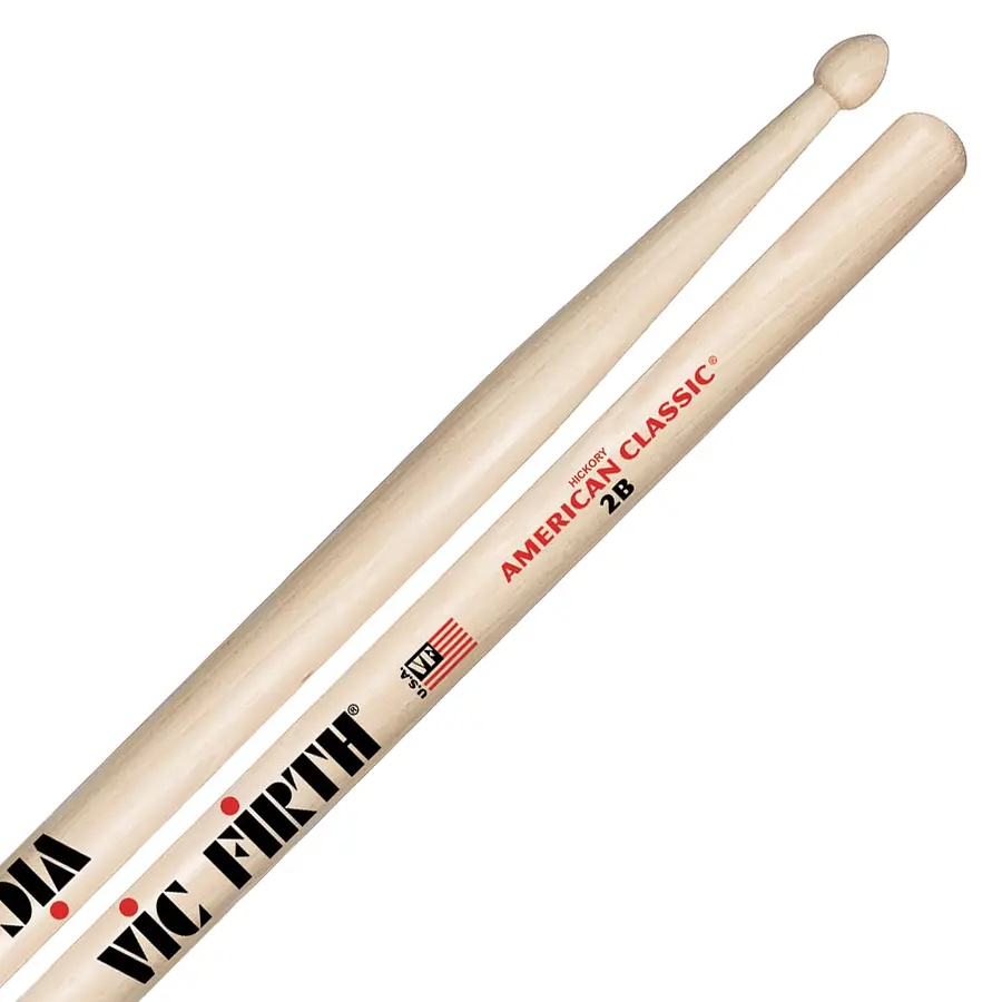baquetas vic firth 2b punta madera