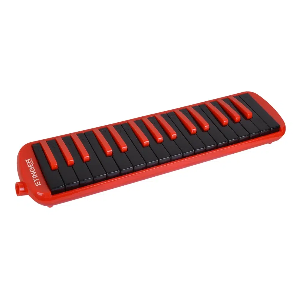 melodica 32 notas roja y negro