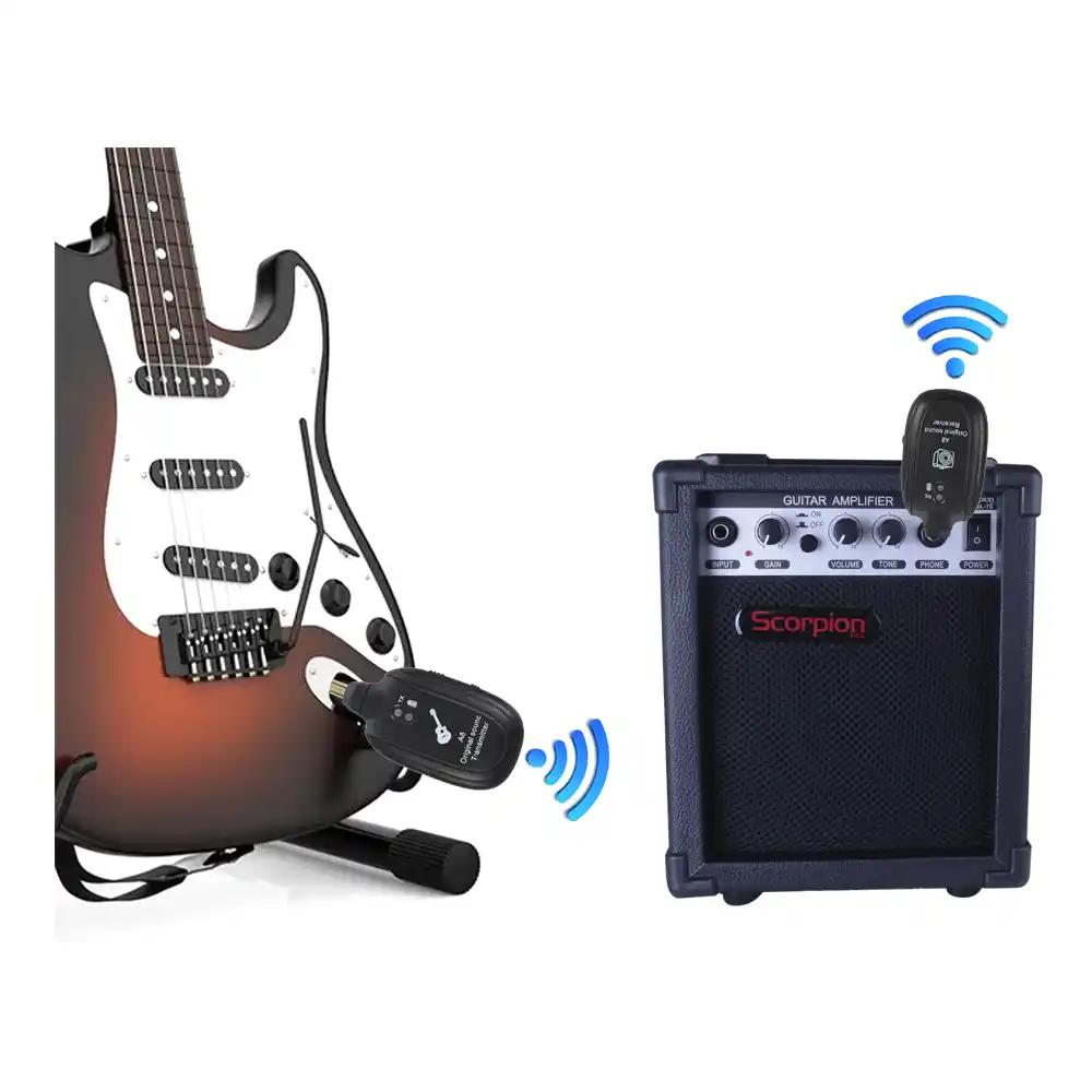 Sistema inalámbrico Scorpion WCI 200 para guitarra, bajo y violín con transmisor y receptor