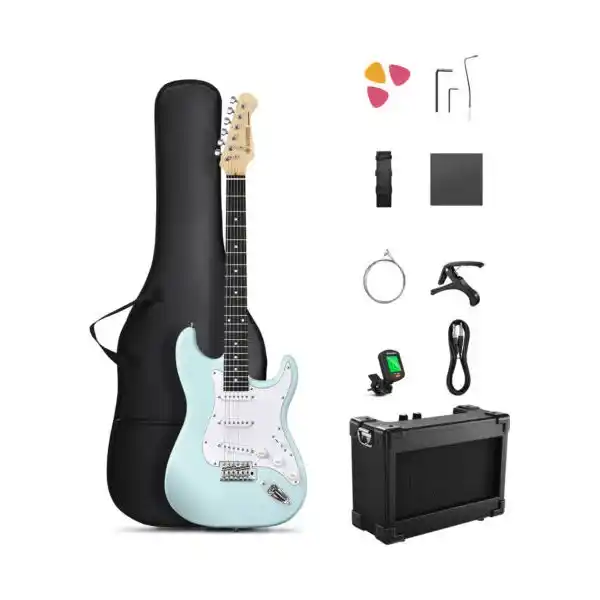 Pack guitarra eléctrica Donner DST-80 Surf Green con accesorios