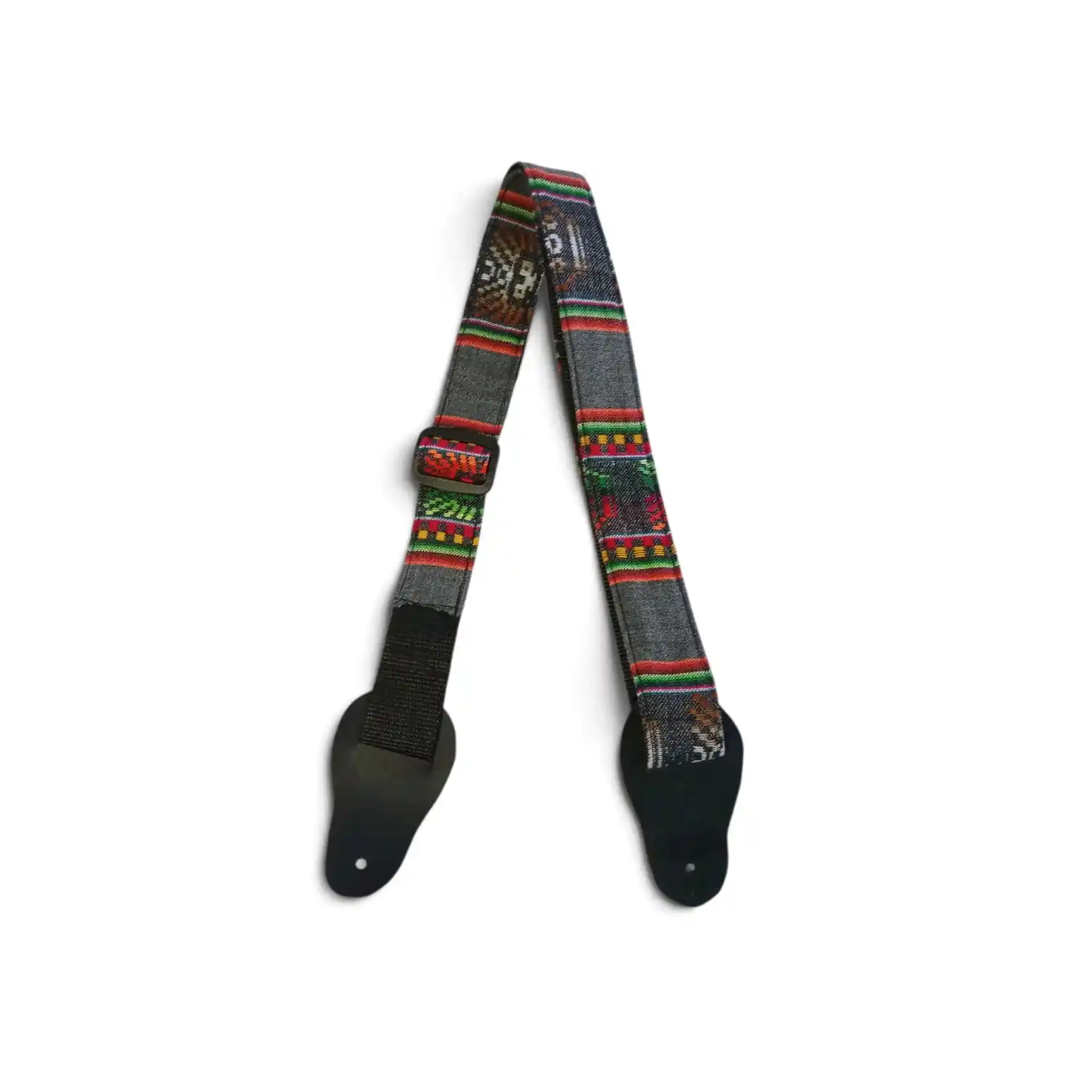 Correa para charango de aguayo boliviano color gris