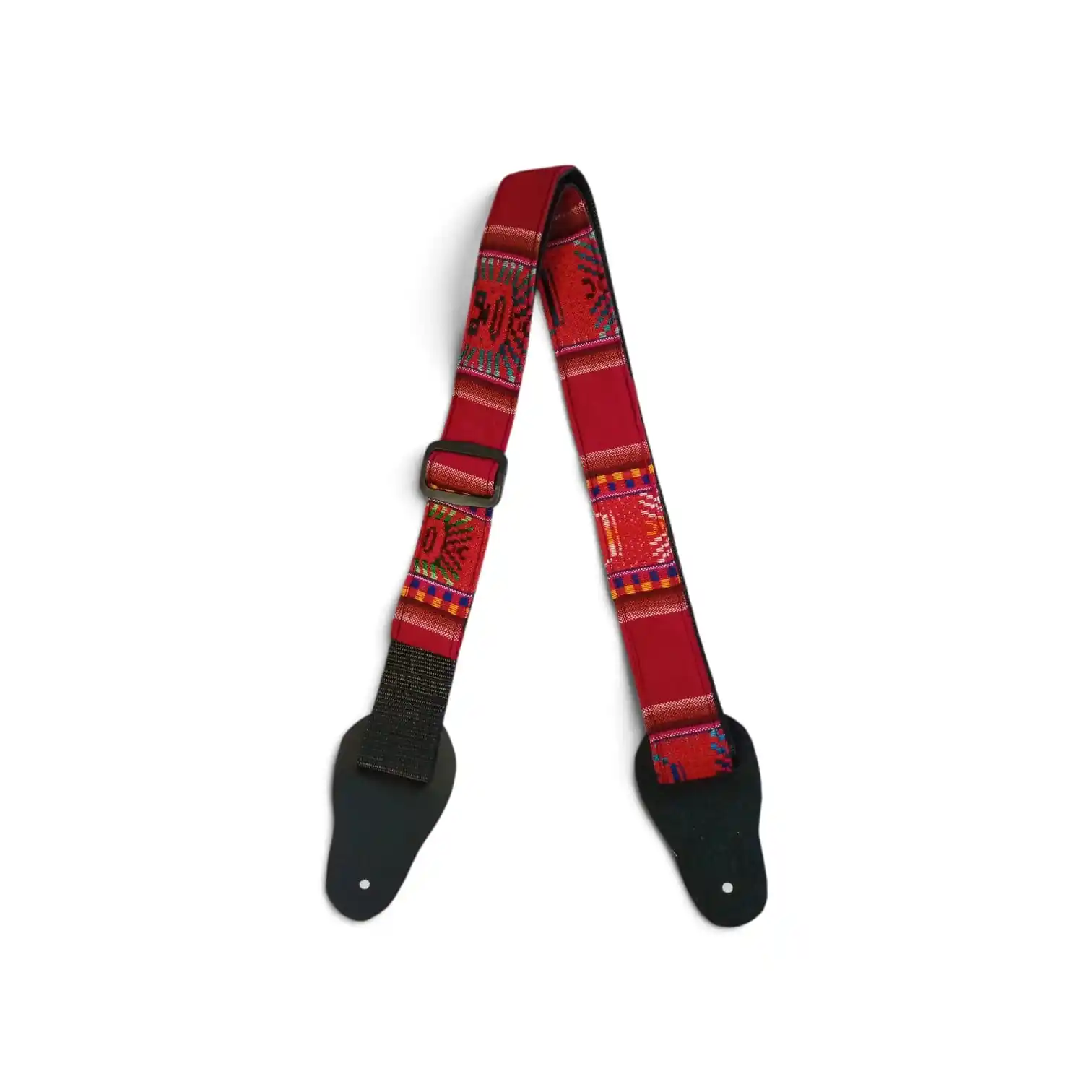 Correa para charango de aguayo boliviano color rojo
