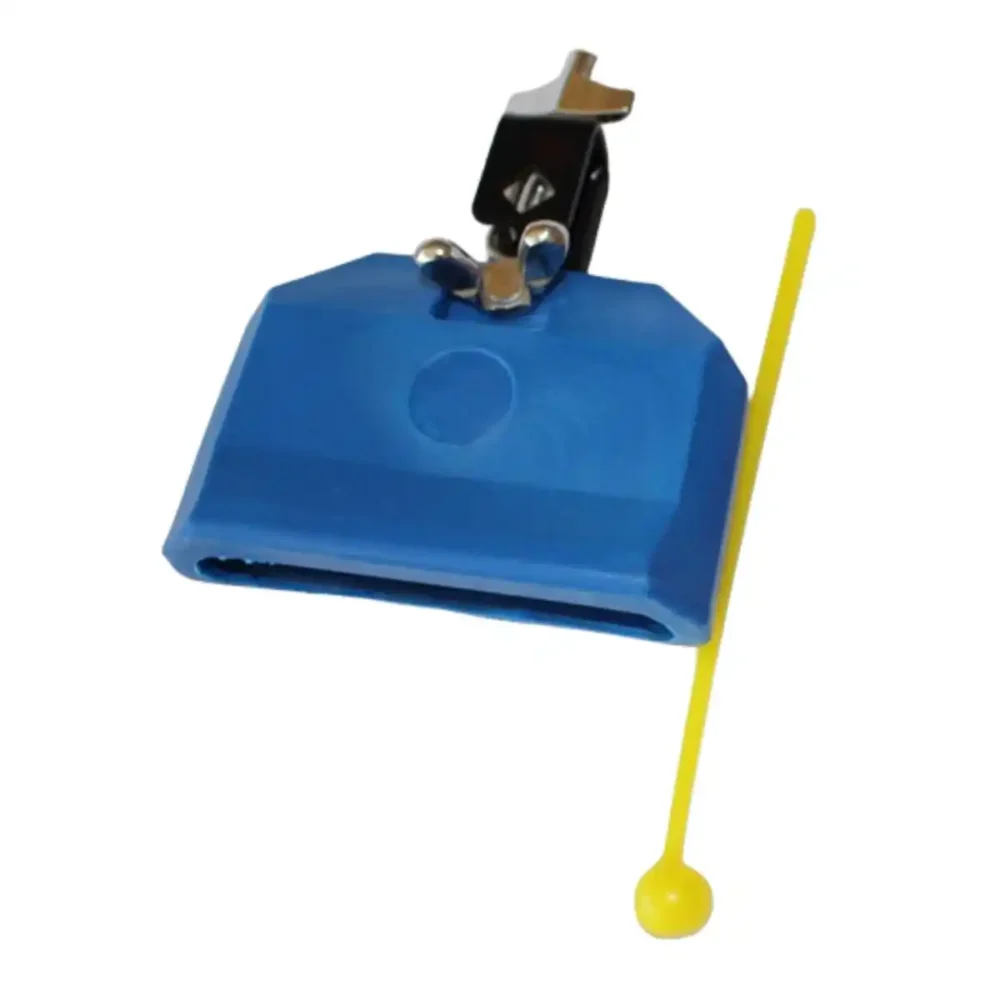 Jam block azul económico con mazo plástico para percusión