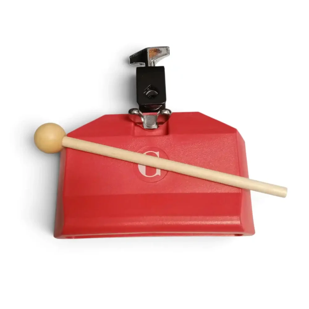 Jam block rojo económico con mazo de madera para percusión
