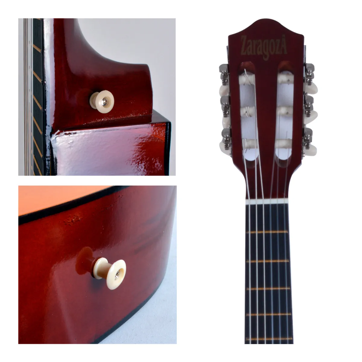 Guitarra clásica cutaway Zaragoza ZAR-34CUT de 34 pulgadas color natural