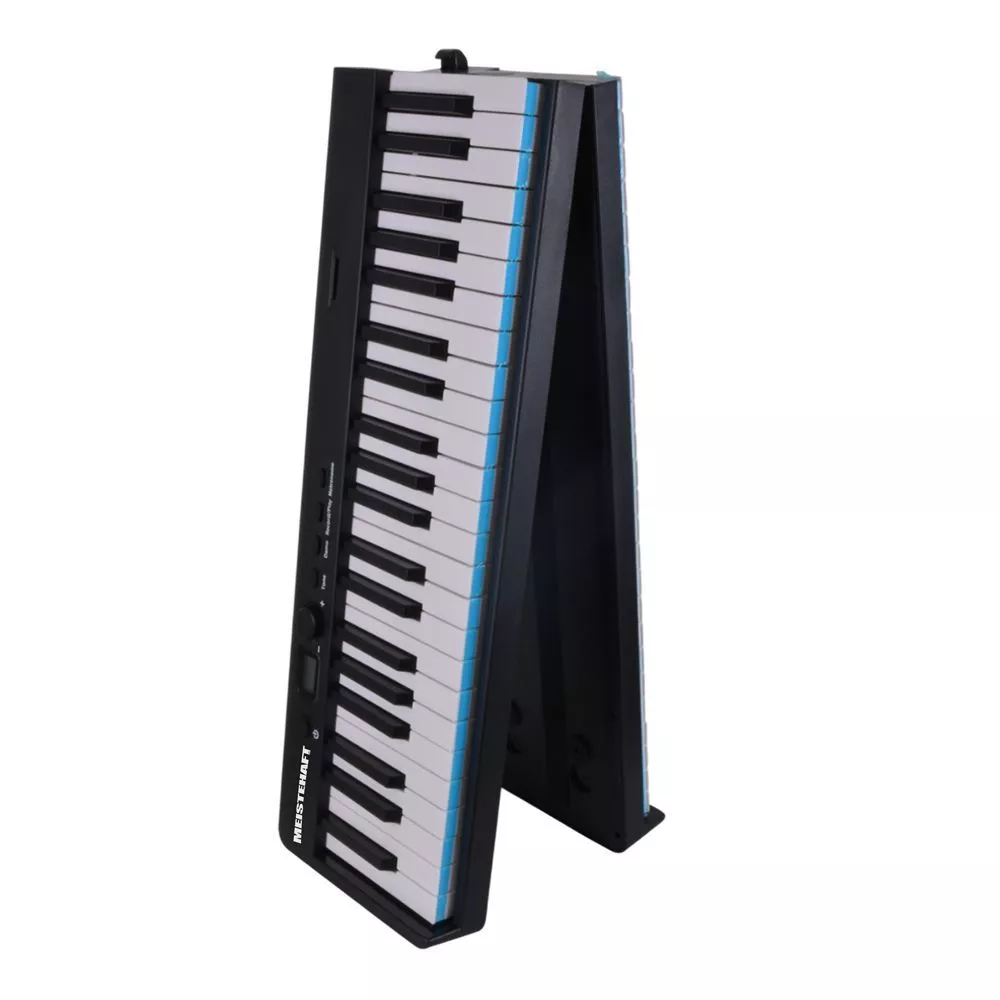 Piano digital Meistehaft EURO-8600 plegable de 88 notas color negro