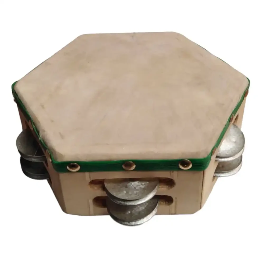Pandero cuequero PAN-ECO-HEX 8 pulgadas de fabricación nacional