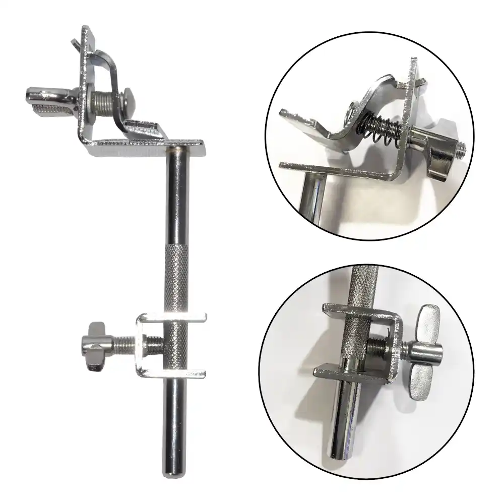 Soporte cencerro RMX R-08C de acero cromado con abrazadera