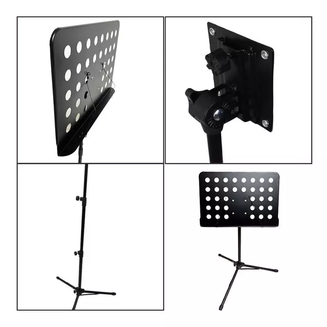 Atril compacto Hondo HOW-05 negro con bandeja metálica de 42 x 28 cm