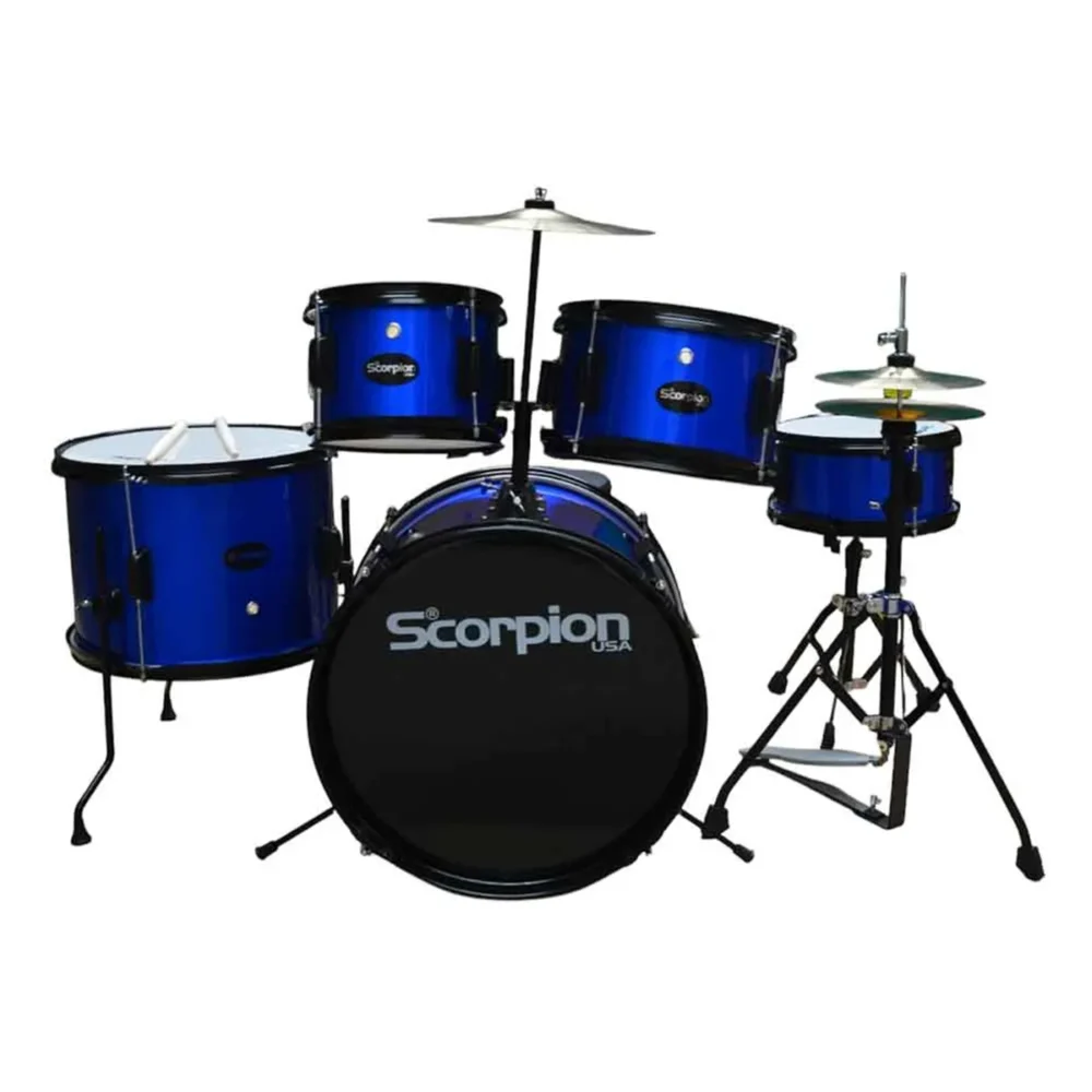 Batería junior Scorpion SCB-5A de 5 piezas color azul