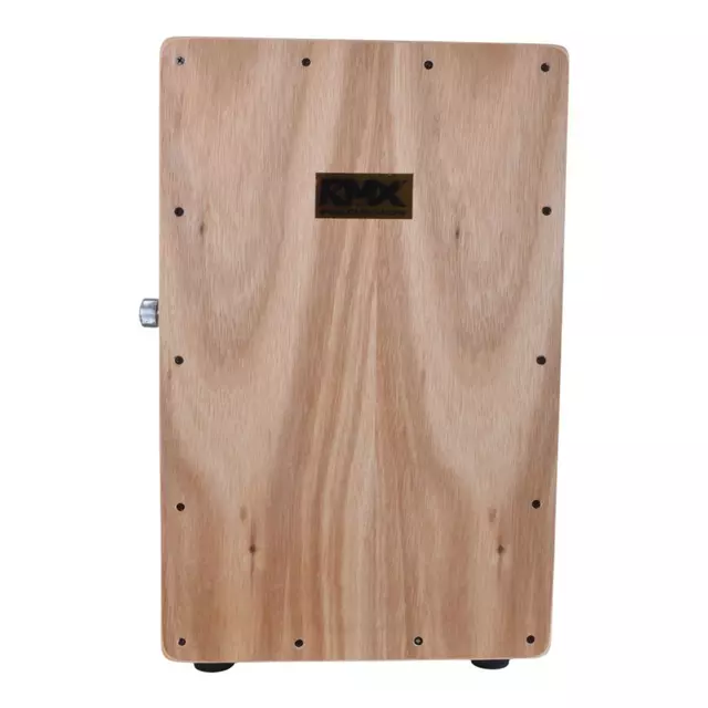 Cajón flamenco RMX CPX-6 con bordona ajustable y acabado nogal