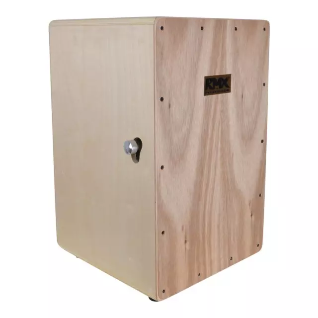 Cajón flamenco RMX CPX-6 con bordona ajustable y acabado nogal