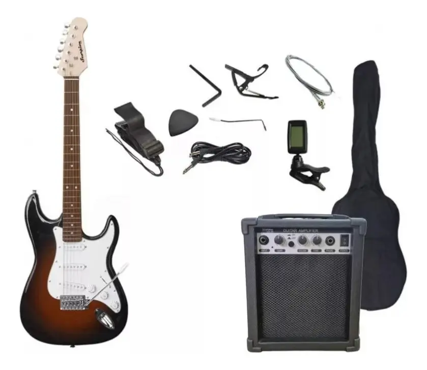 Pack guitarra Scorpion PAC-10SB Sunburst con funda y accesorios