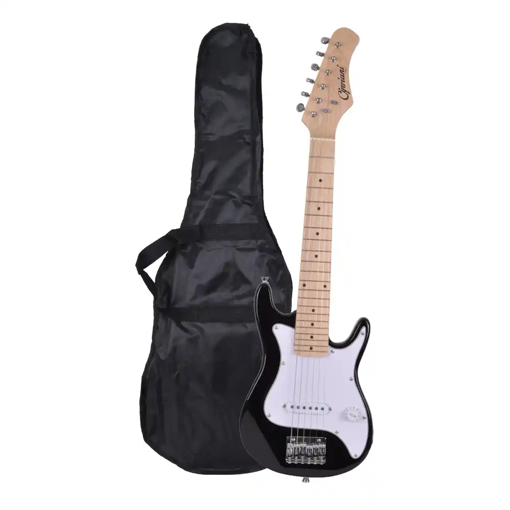 Guitarra infantil Cipriani PKW2W negra con amplificador 2W y accesorios