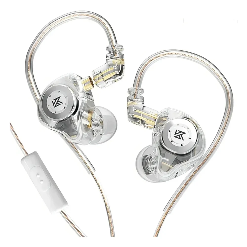 Audífonos KZ EDX PRO Crystal in-ear con micrófono y cable reemplazable