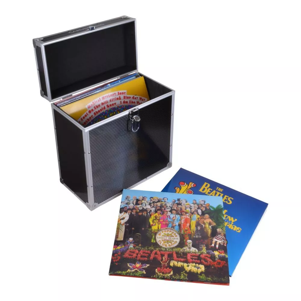case vinilos CarverPro 40 discos de aluminio negro