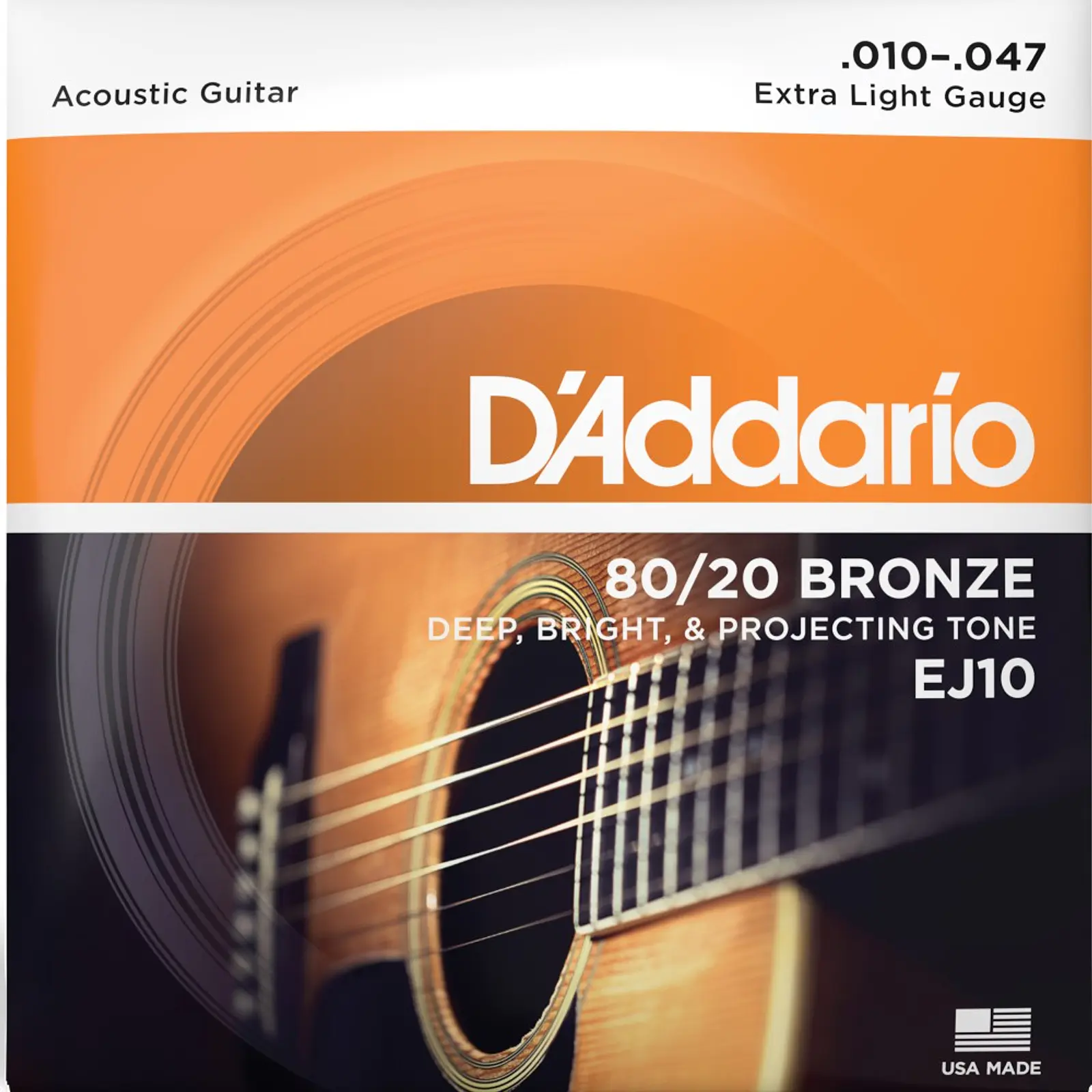 cuerdas D'Addario EJ10 10-47 para guitarra acústica