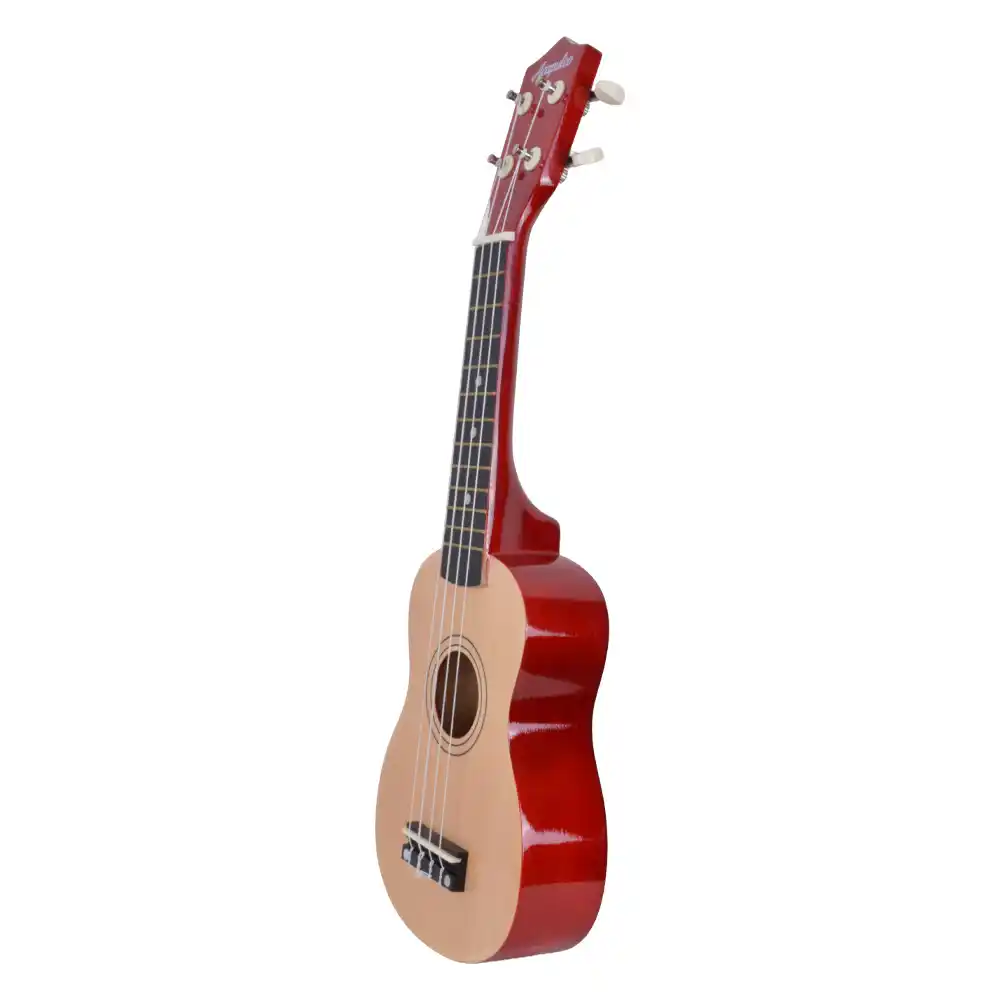 ukelele soprano Acapulco natural de 21 pulgadas con funda negra