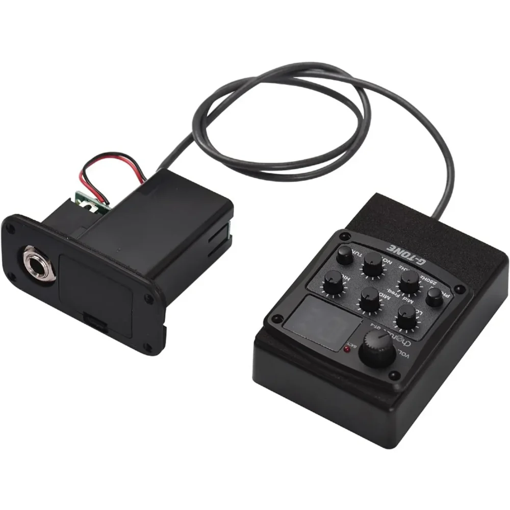 Preamp guitarra Cherub GT-4 con afinador y sistema piezo
